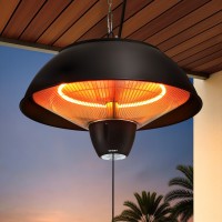 Devanti 1500W Infrared Hanging Patio Heater Ceiling Mount Carbon Fibre Tube IPX4 Waterproof Heating 220-240V