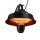 Devanti 2000W Ceiling Mounted Infrared Patio Heater Hanging Remote Adjustable Height IPX4 Carbon Fibre