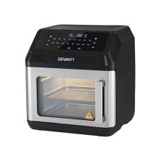 Devanti 13L Air Fryer Oven with 17 Programs, LCD Touch Display, 360° Hot Air, Stainless Steel, 2000W, Dishwasher Safe