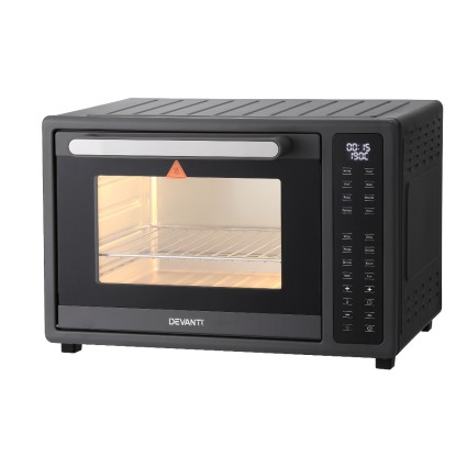 Devanti 32L Air Fryer Oven with LCD Touch, 1700W Power, 16 Presets, 360° Air Circulation, Bonus Accessories Included