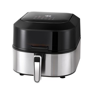 Devanti 5.5L Air Fryer & Grill Combo, 1500W, LCD Touch, Stainless Steel, 10 Presets, Non-Stick, Dishwasher Safe