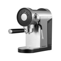 Devanti 20 Bar Espresso Coffee Machine - Silver, 1360W, Instant Heat, Milk Frother, Removable Water Tank, 0.9L Capacity