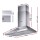 Devanti 600mm Stainless Steel Range Hood | 3-Speed, High Suction Power, LED Lighting, 5-Layer Filters, Wall Mounted