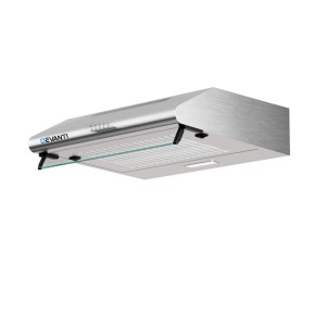 Devanti 60cm Stainless Steel Range Hood with LED Light, 3-Speed Fan, Glass Visor & 180m³/h Suction Power