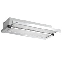 Devanti 900mm Slide Out Range Hood 90cm Stainless Steel, 2-Speed, LED, Washable Filters, 160m³/h Extraction