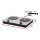 Devanti 2 Hobs Ceramic Cooktop 2400W Infrared Knob Control Black Glass 50x33x7cm Easy Clean 2 Zone Electric