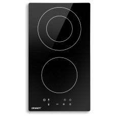 Devanti Electric Ceramic Cooktop, Black Glass, 30cm, 3200W, Touch Control, 3 Zones, Safety Features, Easy-to-Clean Devanti Electric Ceramic Cooktop, Black Glass, 30cm, 3200W, Touch Control, 3 Zones, Safety Features, Easy-to-Clean