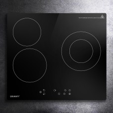 Devanti 60cm Electric Ceramic Cooktop 4 Burner Hob Touch Control Black Glass, 5200W, Timer, Child Lock Devanti 60cm Electric Ceramic Cooktop 4 Burner Hob Touch Control Black Glass, 5200W, Timer, Child Lock