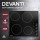 Devanti Electric Ceramic Cooktop, 60cm, Black Glass, 6000W, 4 Cooking Zones, LED Display, Overheat Protection