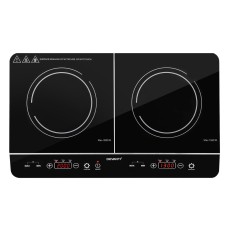Devanti Induction Cooktop, Black Ceramic Glass, 60cm, Portable Cooker with 2 Zones, Touch Control, 3500W Power Devanti Induction Cooktop, Black Ceramic Glass, 60cm, Portable Cooker with 2 Zones, Touch Control, 3500W Power