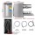 Devanti 10 Place Setting Freestanding Dishwasher, Silver - Quiet 8 Programs, Adjustable Rack, LED Display, 49dBA Noise