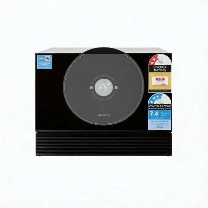 Devanti 6-Place Benchtop Dishwasher 50cm Black 7 Programmes LED Display Power Wash Extra Drying Quiet