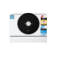 Devanti Retro CD 6-Place Benchtop Dishwasher 50cm White 7 Programmes 7.4L per Wash 49dBA 220-240V 50Hz