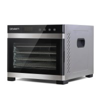 Devanti 6-Tray Food Dehydrator with LCD Control, Stainless Steel Body & Trays, Adjustable Timer & Thermostat, 420-500W