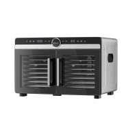 Devanti 16-Tray Dual-Zone Food Dehydrator | Stainless Steel, LCD Touch Panel, 1200W, 35-80°C, 0.5-