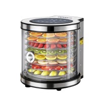 Devanti 8-Tray Stainless Steel Food Dehydrator, 700W, Auto-Rotate, LED Touch, 10 Programs, 35-75°C Thermostat