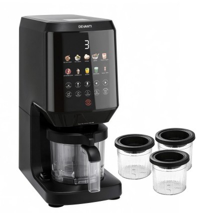 Devanti 10-in-1 Ice Cream Maker 3x500ml Tubs 800W Touchscreen Mix-In Respin Gelato Sorbet Fro-Yo Protein