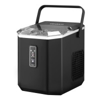 Devanti 12kg Countertop Ice Maker Machine Black 1.3L, Portable with Scoop Holder, Small and Large Cubes