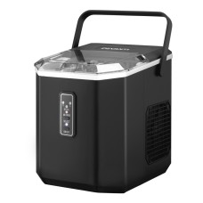 Devanti 12kg Countertop Ice Maker Machine Black 1.3L, Portable with Scoop Holder, Small and Large Cubes
