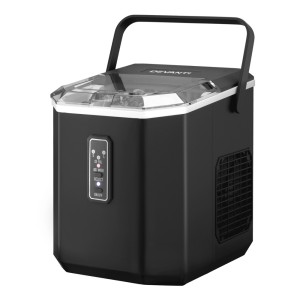 Devanti 12kg Countertop Ice Maker Machine Black 1.3L, Portable with Scoop Holder, Small and Large Cubes