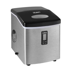 Devanti 15kg Ice Maker Machine, Silver - Fast 9-Cube Production, 3 Sizes, Freon-Free, Compact Design, 1-Year Warranty