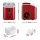 Devanti 15kg Nugget Ice Maker - Fast 5-Min Production, Eco-Friendly Red Design, 1.1L Tank, Self-Cleaning & Alarms