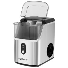 Devanti 15kg Nugget Ice Maker Machine, Stainless Steel, Quick 5-10 min Cycle, Energy-Efficient, Compact Design