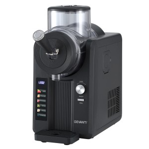 Devanti 2L Slushie Machine Ice Cream Maker Black – Multi-Function, No Pre-Freezing, Easy Clean, Serves 8