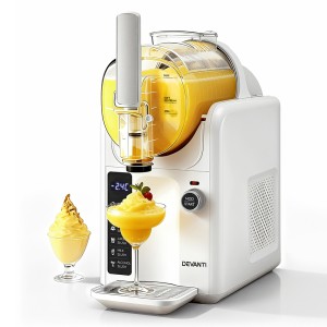 Devanti 5in1 Slushie & Ice Cream Machine, 2L, White – Multi-Function, No Pre-Freezing, Easy Clean, LED Display, 185