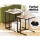 Artiss Nesting Coffee Table Set of 2, Particle Board & Steel, Dark Wood Tone, Space-Saving, Industrial Style
