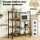 Artiss 4-Tier Kitchen Rack with 3 Mesh Baskets Lockable Wheels Reinforced Steel Dark Grey Storage Shelf