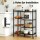 Artiss 4-Tier Kitchen Rack with 3 Mesh Baskets Lockable Wheels Reinforced Steel Dark Grey Storage Shelf