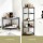 Artiss 5-Tier Corner Shelf Rack 90° Metal Frame PP Shelves 48x32x135cm Black Organiser for Kitchen Bathroom