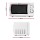 Devanti 20L Microwave Oven 700W White with Child-Lock, 6 Power Levels, Speed Defrost, Glass Turntable, LED Display