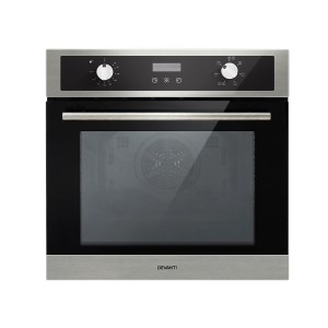 Devanti 80L Electric Built-In Wall Oven - Stainless Steel, Convection Grill, 8 Auto Functions, Easy Clean, 2200W