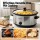 Devanti 6.5L Slow Cooker Electric Multi Cooker Oval Stoneware 3 Heat Settings Keep Warm Silver 240W Multi