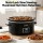 Devanti 5.6L Slow Cooker Electric Multi Cooker 3 Heat Settings Keep Warm Function Black 230W 41cm Oval
