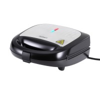 Devanti 3-in-1 Sandwich Waffle Panini Press Grill 850W - Stainless Steel, Non-Stick, Space-Saving Design & Easy Cleanup