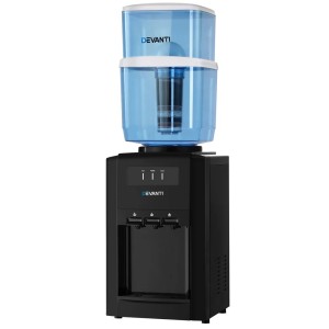 Devanti 22L Countertop Water Cooler Dispenser 7-Stage Filtration Hot Cold Room Temperature 3 Taps 220-240V