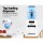 Devanti 22L Benchtop Water Cooler Dispenser with 6-Stage Filtration, Hot, Cold & Room Temp Taps, Food-Grade Plastic