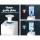 Devanti Water Cooler Dispenser, Metal & Plastic, White, 27x30x86.5cm, Hot & Cold Taps, Child-Lock, Storage Cabinet