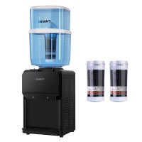 Devanti 22L Bench Top Water Cooler Dispenser, Black - Hot & Cold, 7-Stage Purifier, Child-Lock, Safety Features