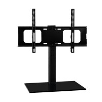 Artiss TV Stand Mount Bracket with Swivel for 32"-55" LED LCD, Black Metal Frame & Tempered Glass Base