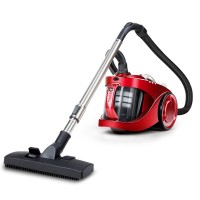 Devanti 2200W Bagless Vacuum Cleaner, Red, Multi-Cyclonic System, HEPA Filter, Adjustable Suction Power