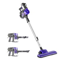 Devanti 450W Corded Stick Vacuum Cleaner, Handheld Convertible, 15kPa Suction, 4m Cable, Purple/Silver, 1Yr Warranty