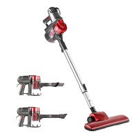 Devanti 450W Corded Stick Vacuum, Handheld Convertible, 15000Pa Suction, Lightweight, Red/Silver, 4m Cable