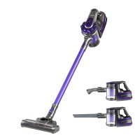 Devanti Cordless Stick Vacuum Cleaner, 150W, Bagless, Purple, HEPA Filter, 35min Run Time, 8000Pa Suction, Lightweight
