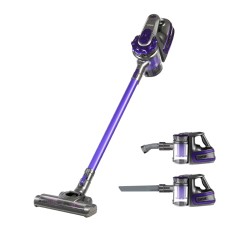 Devanti Cordless Stick Vacuum Cleaner, 150W, Bagless, Purple, HEPA Filter, 35min Run Time, 8000Pa Suction, Lightweight Devanti Cordless Stick Vacuum Cleaner, 150W, Bagless, Purple, HEPA Filter, 35min Run Time, 8000Pa Suction, Lightweight