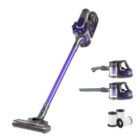 Devanti Cordless Stick Vacuum Cleaner - 150W, 8000Pa Suction, HEPA Filter, 2000mAh Battery, Purple, 35 Min Runtime