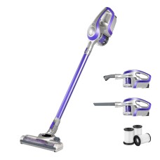Devanti Cordless Stick Vacuum Cleaner 150W, HEPA Filter, 8000Pa Suction, 25 Min Run Time, 2000mAh Battery, Purple Devanti Cordless Stick Vacuum Cleaner 150W, HEPA Filter, 8000Pa Suction, 25 Min Run Time, 2000mAh Battery, Purple